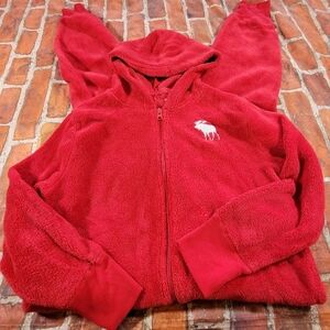 Abercrombie Kids Boys One Pc Fleece Pj Set Pajamas Guc Sz 9/10 9 10